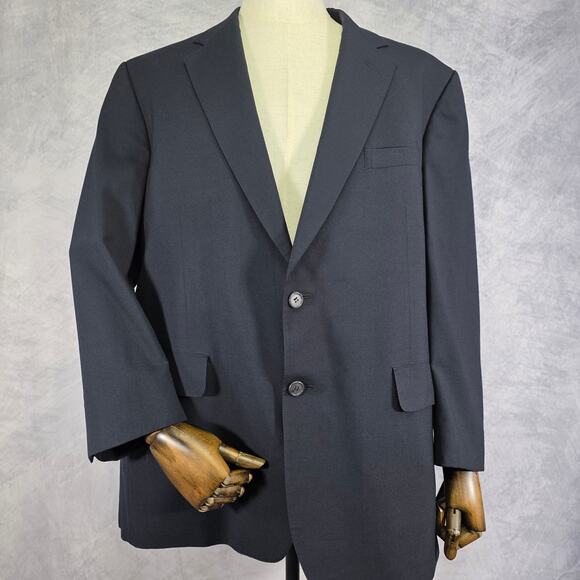 Brooks Brothers Other - Vintage Brooks Brothers Blazer Mens 44R Black Woolmark Super 100s Union Made USA